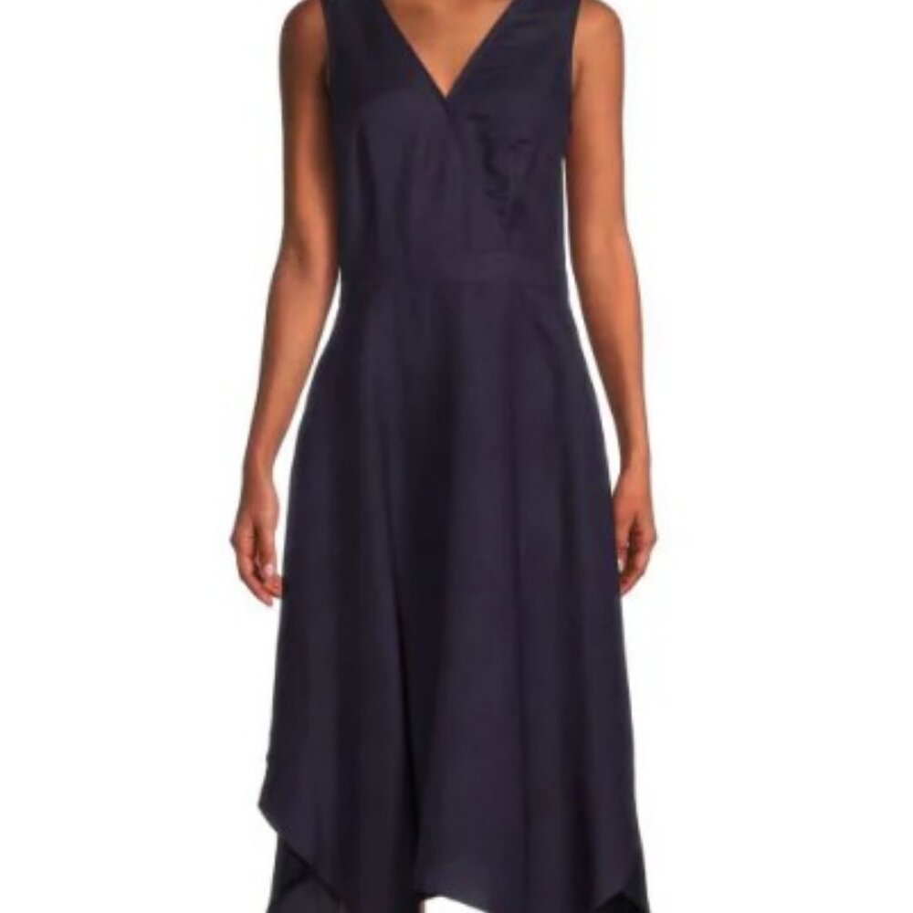 Karl Lagerfeld navy blue sleeveless midi dress size 8 NWT
